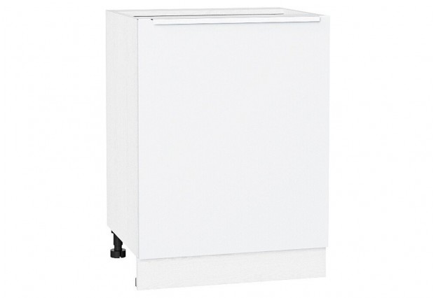 Шкаф нижний с 1-ой дверцей Фьюжн Silky White / Белый 60 х 48 х 81,6 см
