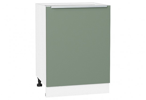 Шкаф нижний с 1-ой дверцей Фьюжн Silky Mint / Белый 60 х 48 х 81,6 см