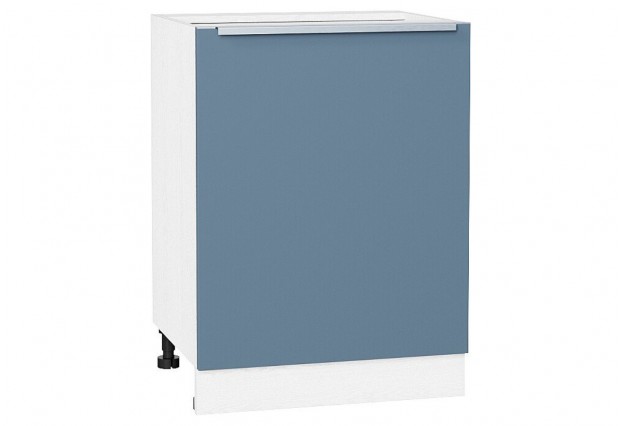 Шкаф нижний с 1-ой дверцей Фьюжн Silky Blue / Белый 60 х 48 х 81,6 см
