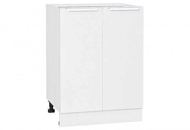 Шкаф нижний с 2-мя дверцами Фьюжн Silky White / Белый 60 х 48 х 81,6 см