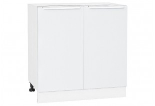 Шкаф нижний с 2-мя дверцами Фьюжн Silky White / Белый 80 х 48 х 81,6 см