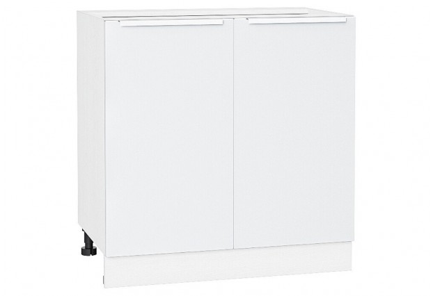 Шкаф нижний с 2-мя дверцами Фьюжн Silky White / Белый 80 х 48 х 81,6 см