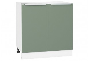 Шкаф нижний с 2-мя дверцами Фьюжн Silky Mint / Белый 80 х 48 х 81,6 см