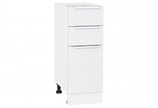 Шкаф нижний с 3-мя ящиками Фьюжн Silky White / Белый 30 х 48 х 81,6 см