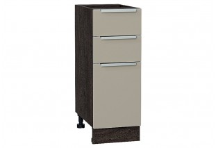 Шкаф нижний с 3-мя ящиками Фьюжн Silky Grey / Graphite 30 х 48 х 81,6 см