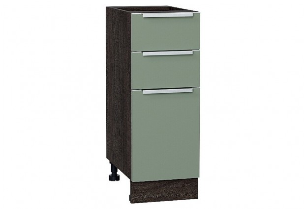 Шкаф нижний с 3-мя ящиками Фьюжн Silky Mint / Graphite 30 х 48 х 81,6 см