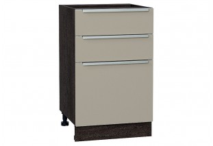 Шкаф нижний с 3-мя ящиками Фьюжн Silky Grey / Graphite 50 х 48 х 81,6 см