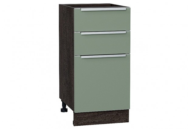Шкаф нижний с 3-мя ящиками Фьюжн Silky Mint / Graphite 40 х 48 х 81,6 см