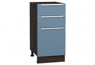 Шкаф нижний с 3-мя ящиками Фьюжн Silky Blue / Graphite 40 х 48 х 81,6 см