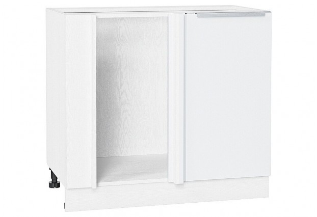 Шкаф нижний угловой Фьюжн Silky White / Белый 89 х 48 х 81,6 см