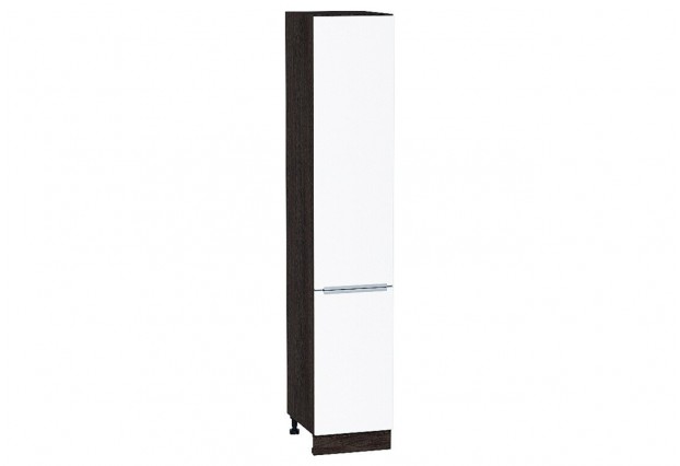 Шкаф пенал с 2-мя дверцами Фьюжн Silky White / Graphite 40 х 57,6 х 213,2 см