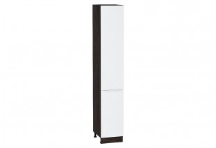 Шкаф пенал с 2-мя дверцами Фьюжн Silky White / Graphite 40 х 57,6 х 233,6 см