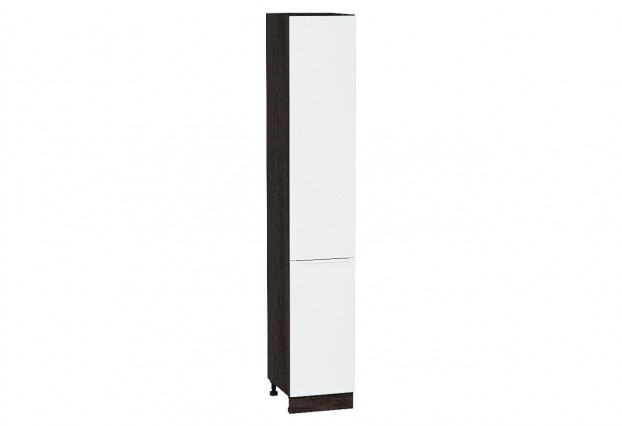 Шкаф пенал с 2-мя дверцами Фьюжн Silky White / Graphite 40 х 57,6 х 233,6 см