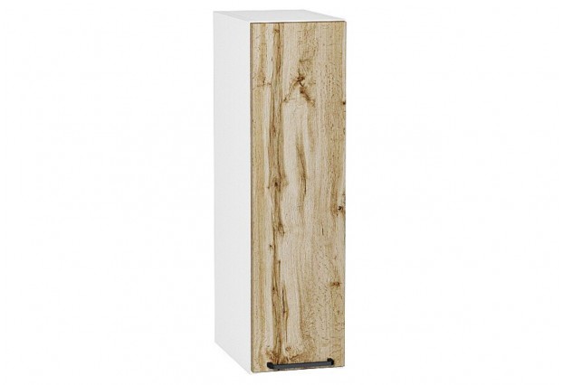 Шкаф верхний бутылочница Флэт Wotan Oak 2S / Белый 20 х 31,8 х 71,6 см
