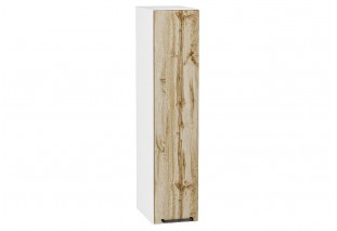 Шкаф верхний бутылочница Флэт Wotan Oak 2S / Белый 20 х 31,8 х 92 см