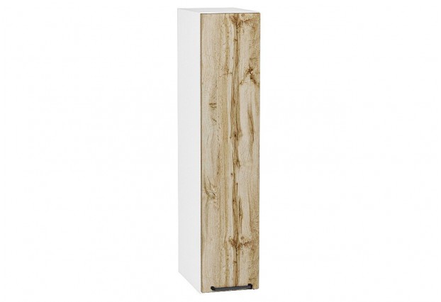 Шкаф верхний бутылочница Флэт Wotan Oak 2S / Белый 20 х 31,8 х 92 см