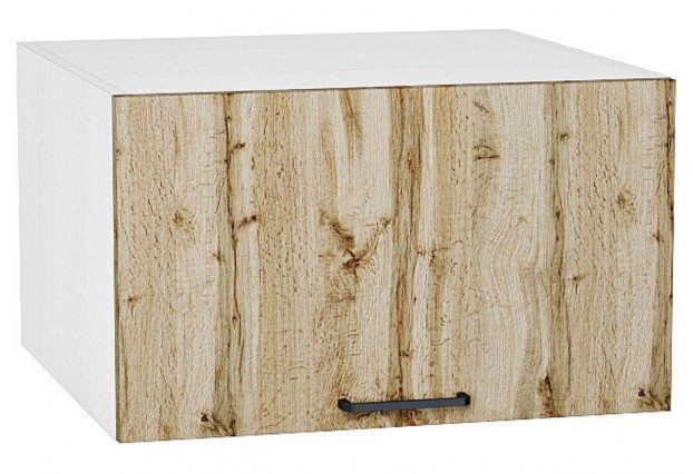 Шкаф верхний горизонтальный глубокий Флэт Wotan Oak 2S / Белый 60 х 57,4 х 35,8 см