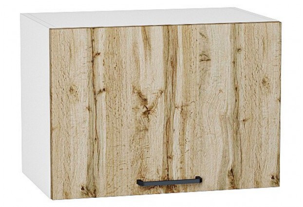 Шкаф верхний горизонтальный Флэт Wotan Oak 2S / Белый 50 х 31,8 х 35,8 см