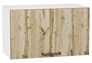 Шкаф верхний горизонтальный Флэт Wotan Oak 2S / Белый 60 х 31,8 х 35,8 см