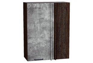 Шкаф верхний прямой угловой Флэт Temple Stone 2S / Graphite 69 х 34,5 х 92 см