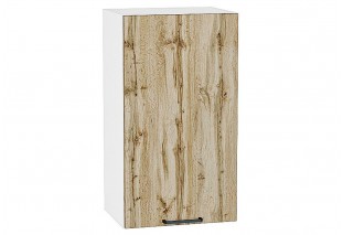 Шкаф верхний с 1-ой дверцей Флэт Wotan Oak 2S / Белый 40 х 31,8 х 71,6 см
