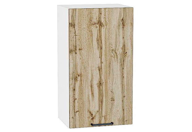 Шкаф верхний с 1-ой дверцей Флэт Wotan Oak 2S / Белый 40 х 31,8 х 71,6 см
