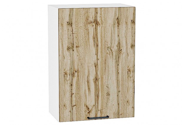 Шкаф верхний с 1-ой дверцей Флэт Wotan Oak 2S / Белый 50 х 31,8 х 71,6 см