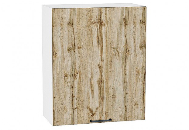 Шкаф верхний с 1-ой дверцей Флэт Wotan Oak 2S / Белый 60 х 31,8 х 71,6 см