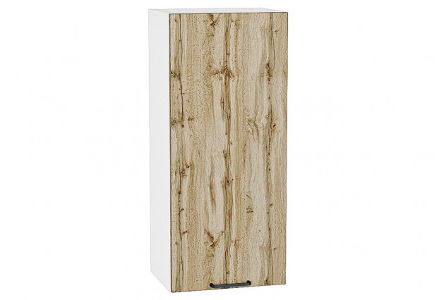 Шкаф верхний с 1-ой дверцей Флэт Wotan Oak 2S / Белый 40 х 31,8 х 92 см