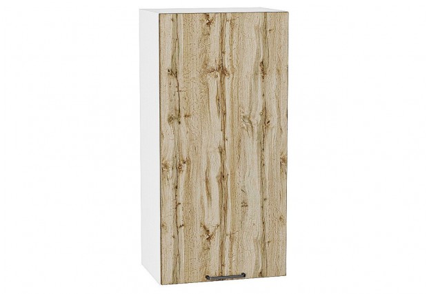 Шкаф верхний с 1-ой дверцей Флэт Wotan Oak 2S / Белый 45 х 31,8 х 92 см