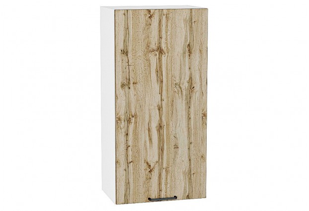 Шкаф верхний с 1-ой дверцей Флэт Wotan Oak 2S / Белый 50 х 31,8 х 92 см