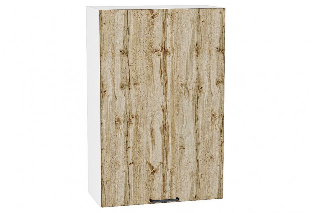 Шкаф верхний с 1-ой дверцей Флэт Wotan Oak 2S / Белый 60 х 31,8 х 92 см