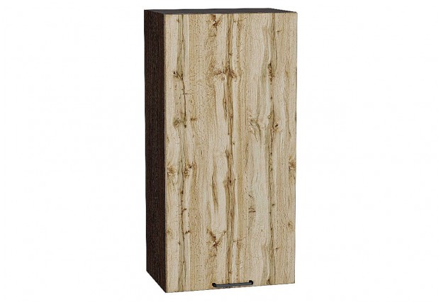 Шкаф верхний с 1-ой дверцей Флэт Wotan Oak 2S / Graphite 50 х 31,8 х 92 см