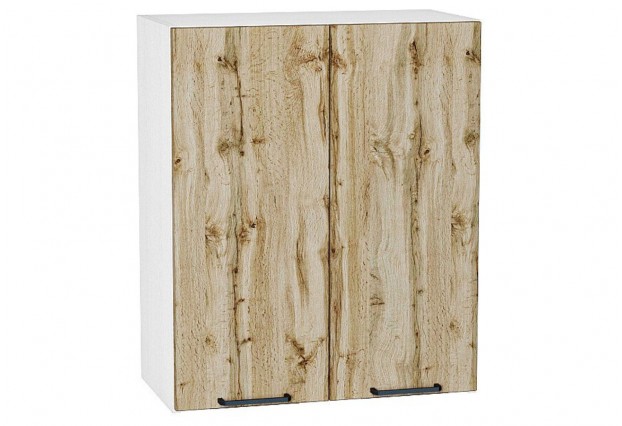 Шкаф верхний с 2-мя дверцами Флэт Wotan Oak 2S / Белый 60 х 31,8 х 71,6 см
