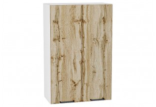 Шкаф верхний с 2-мя дверцами Флэт Wotan Oak 2S / Белый 60 х 31,8 х 92 см