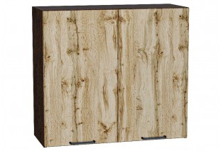 Шкаф верхний с 2-мя дверцами Флэт Wotan Oak 2S / Graphite 80 х 31,8 х 71,6 см