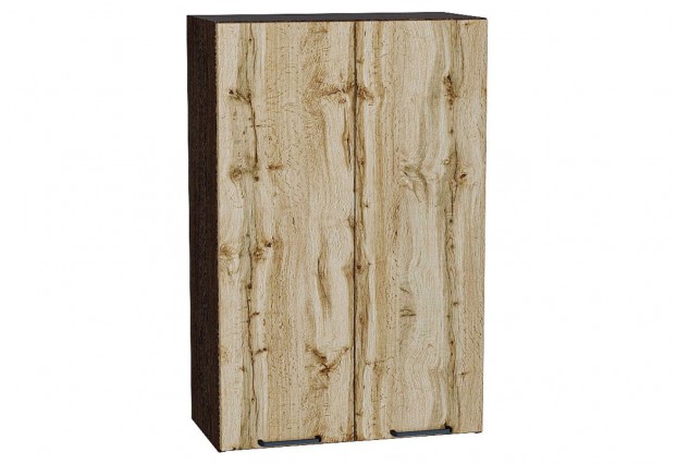 Шкаф верхний с 2-мя дверцами Флэт Wotan Oak 2S / Graphite 60 х 31,8 х 92 см