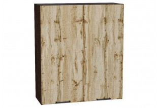 Шкаф верхний с 2-мя дверцами Флэт Wotan Oak 2S / Graphite 80 х 31,8 х 92 см