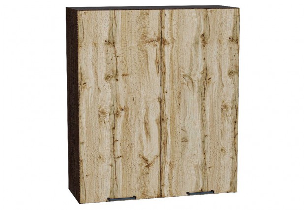 Шкаф верхний с 2-мя дверцами Флэт Wotan Oak 2S / Graphite 80 х 31,8 х 92 см