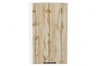Шкаф верхний торцевой Флэт Wotan Oak 2S / Белый 30 х 30,6 х 71,6 см