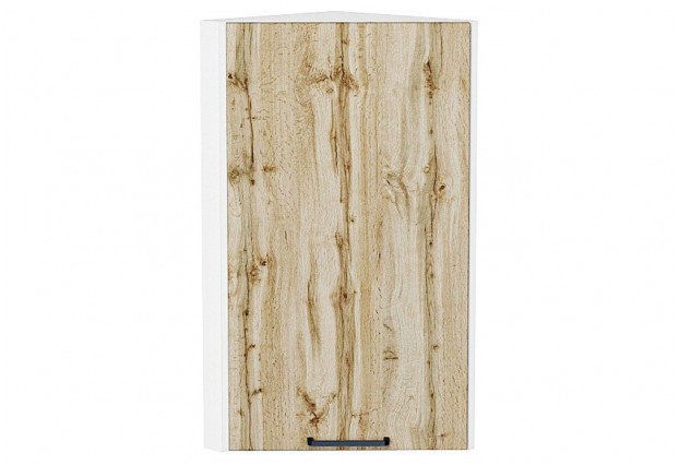 Шкаф верхний торцевой Флэт Wotan Oak 2S / Белый 30 х 30,6 х 71,6 см
