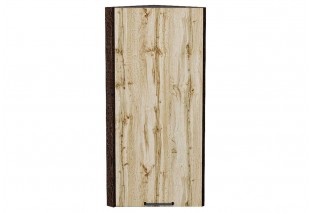 Шкаф верхний торцевой Флэт Wotan Oak 2S / Graphite 30 х 30,6 х 92 см