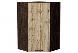 Шкаф верхний угловой Флэт Wotan Oak 2S / Graphite 60 х 60 х 92 см