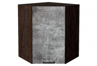 Шкаф верхний угловой Флэт Temple Stone 2S / Graphite 60 х 60 х 71,6 см