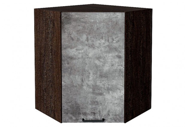 Шкаф верхний угловой Флэт Temple Stone 2S / Graphite 60 х 60 х 71,6 см