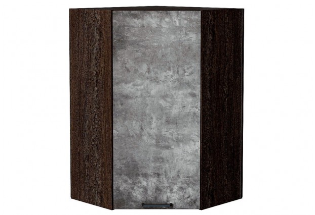 Шкаф верхний угловой Флэт Temple Stone 2S / Graphite 60 х 60 х 92 см