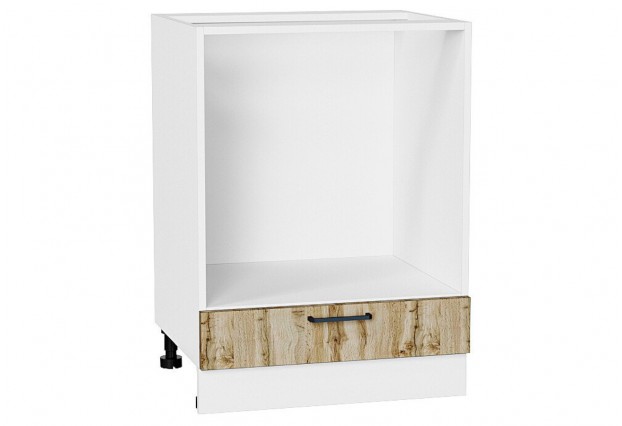 Шкаф нижний под духовку Флэт Wotan Oak 2S / Белый 60 х 47,6 х 81,6 см