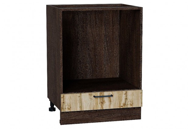 Шкаф нижний под духовку Флэт Wotan Oak 2S / Graphite 60 х 47,6 х 81,6 см