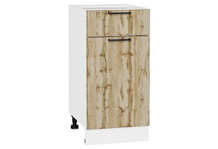 Шкаф нижний с 1-ой дверцей и ящиком Флэт Wotan Oak 2S / Белый 40 х 47,8 х 81,6 см