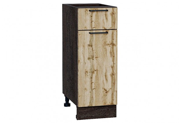Шкаф нижний с 1-ой дверцей и ящиком Флэт Wotan Oak 2S / Graphite 30 х 47,8 х 81,6 см